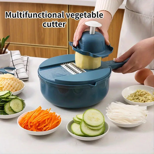 12-in-1 Ultimate Kitchen Slicer-Slice, Shred, Grate & Save Time!